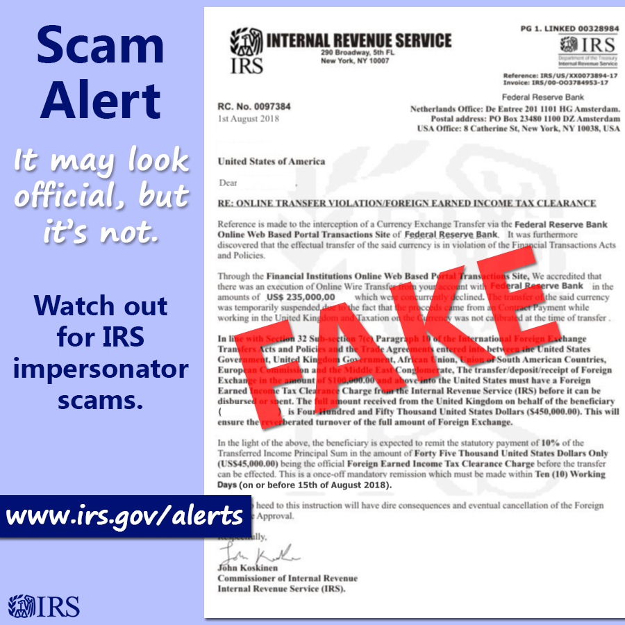 Beware the Latest Fake IRS Letter